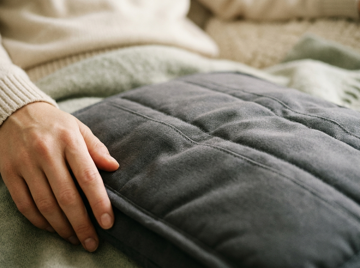 Close view of the quilted surface where the massage runs